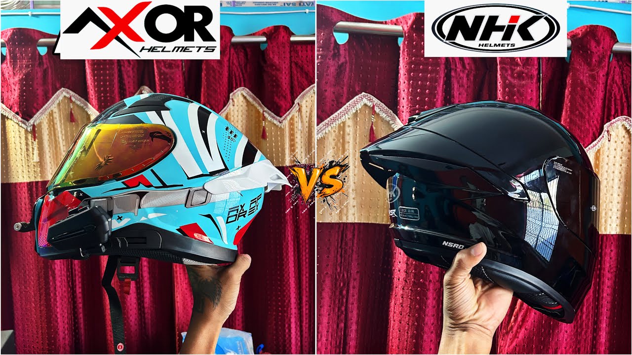 AXOR Helmets VS NHK Helmets Comparison || Axor Apex Vs NHK K5R || Which one is the best