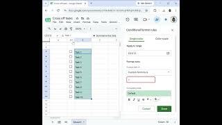 Google Sheets Checkbox Auto Strikethrough