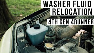How to relocate washer fluid tank 4th gen 4runner | SILVER RHINO MEDIA