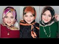Hijab Tutorial |Turkish Hijab Style| Şal Eşarp Bağlama Modelleri 💖  لفات حجاب لفات طرح | ج64 |