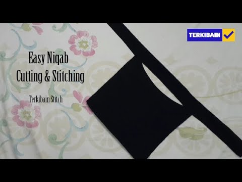 Niqab cutting and stitching | Hijab Cutting And Stitching In Urdu (hindi) with English Subtitle