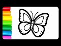How to Draw a Butterfly Step by Step |Easy Butterfly Drawing for Kids and Toddlers 