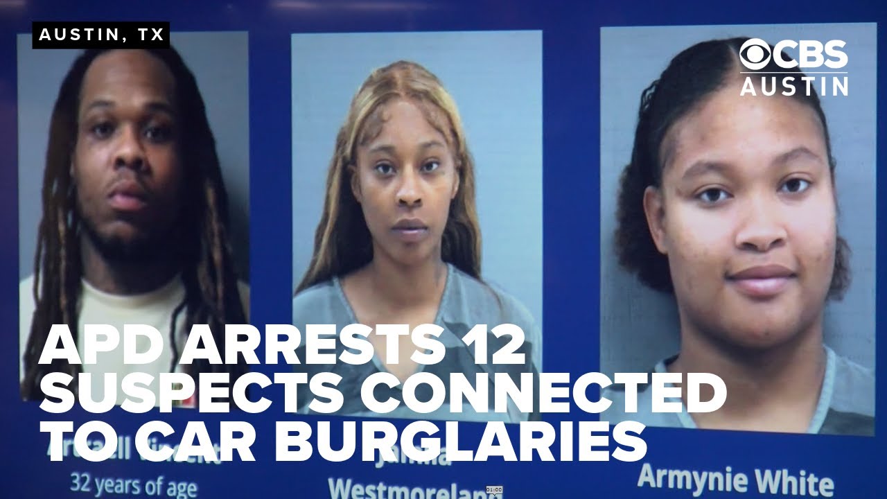 Austin police arrest 12 in connection with park car burglaries - YouTube