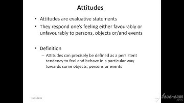 OB- Organizational Behaviour- Attitude