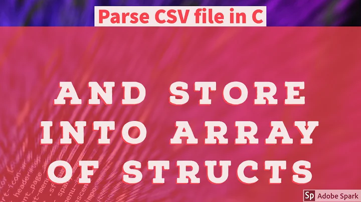 Parse CSV file in C and store data into Array of Structs.