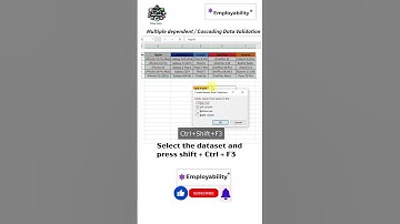 Master Cascading Data validation / Multiple Dependent drop-down list in less than 60 Seconds!