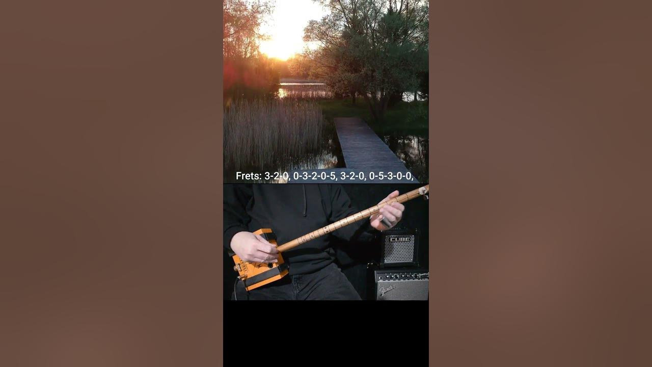 Easy 1 String Swampy Slide Riff - Home Made Cigar Box Guitar (diddley bow)  "no Chat" Lesson w tab