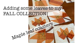 Maple leaf quilt block | 2 sizes | make some coasters | simple sewing