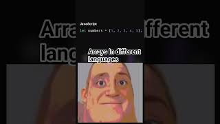 Arrays in Different Programming Languages #techshorts #programming