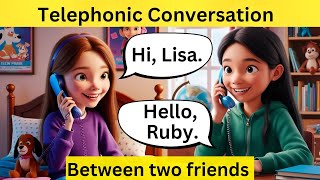 Telephonic Conversation Between Two Friends | Improve Your English Speaking Skills #englishpractice