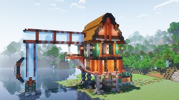 How to build Steampunk Water Extractor building - Minecraft Tutorial