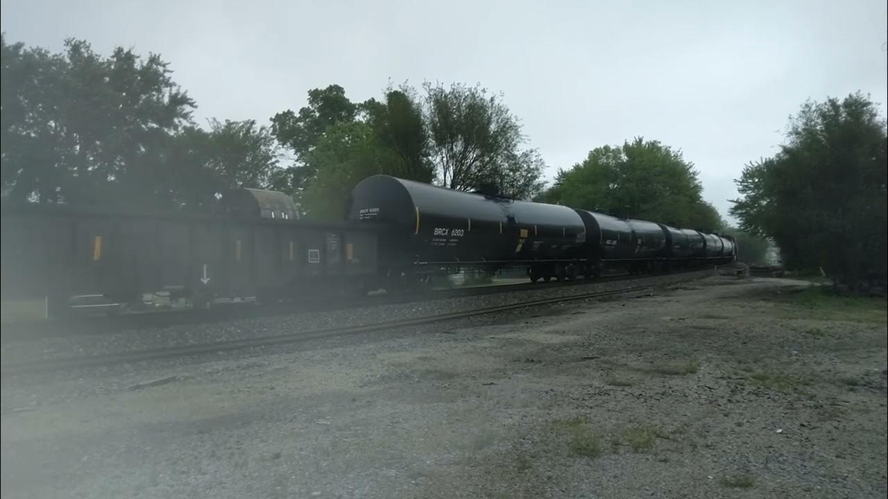 NS 143 With a BNSF Executive Unit trailing and a Mid-Train DPU! (Read