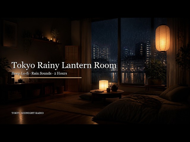 Tokyo Rainy Lantern Room - Lo-fi Music for Sleep, Relaxing and