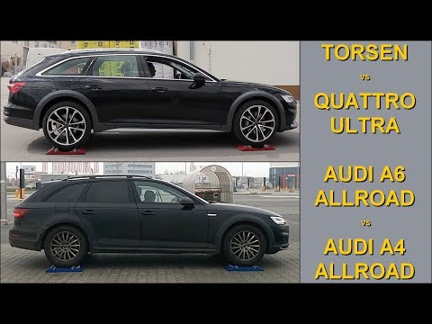 SLIP TEST - Audi A6 Allroad vs Audi A4 Allroad - TORSEN vs Quattro ULTRA - @4x4.tests.on.rollers