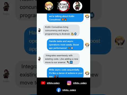 Unleash your app's potential with Kotlin Coroutines 🚀💻 #shorts #anime #kimetsunoyaiba