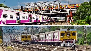 Furious speed EMU train made back to back crossing with other two EMU