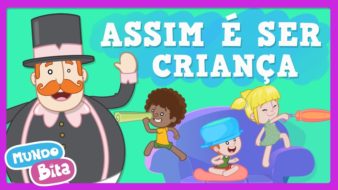 Um desenho animado de crianças tocando música e cantando