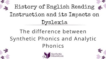 The difference between Synthetic Phonics and Analytic Phonics
