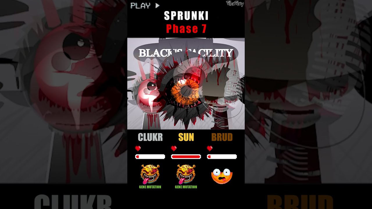 HP Bar Status Emoji CLUKR SUN BRUD In 1 15 Phases Sprunki Incredibox