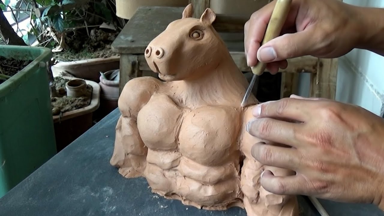 Making The Strongest Capybara in Clay | Easy Clay Animal Sculptures