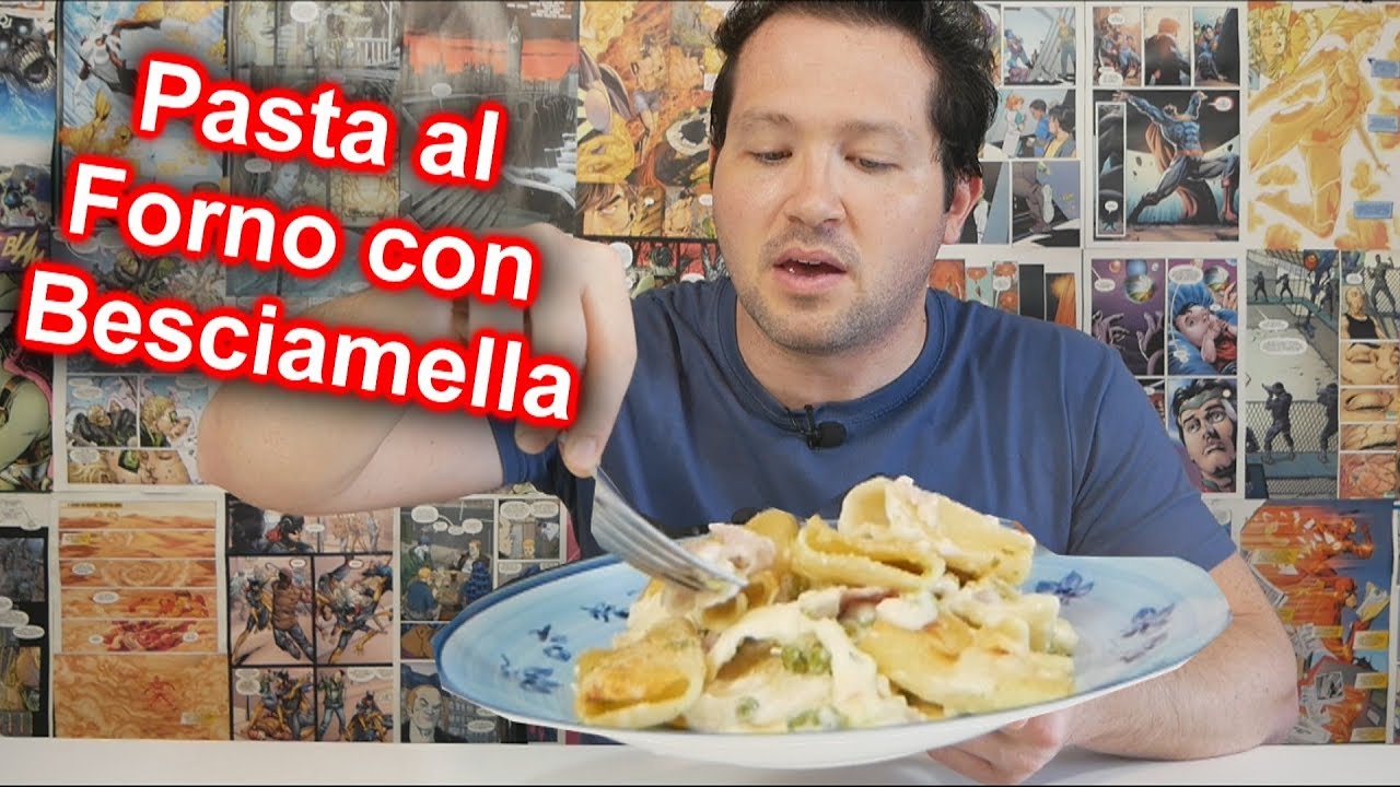 Pasta al Forno con Besciamella Piselli Salame e Prosciutto ...