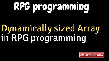 Dynamically sized array in RPG AS400