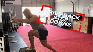 DRIVE BACK STEP DOWNS — Hamstrings & Glutes #legs #glutesworkout