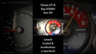 NISMO 💪 Nissan GT-R R35 Nismo Launch Control &amp; Acceleration 0-250 km/h #shorts #shortsvideo