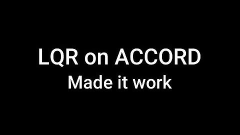 LQR on Accord Dragonpilot  a Forked Openpilot ASMR