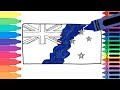 New Zealand Flag Coloring Page