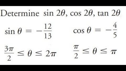 Grade 12 Advanced Functions - Finding the exact value using double angle relations (Ch 7.3)
