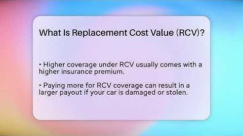 What Is Replacement Cost Value (RCV)? - Auto Coverage Explained