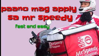 Paano mag apply SA mr speedy / how to apply mr speedy step by step