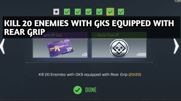 KILL 20 ENEMIES WITH GKS EQUIPPED WITH REAR GRIP RUN AND GUN CALL OF DUTY MOBILE COD MOBILE CODM