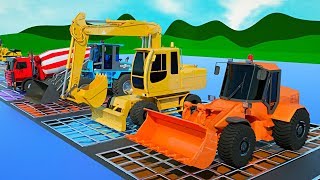 Learn Colors with the Construction Truck for Kids with the #Excavator, Dump Truck and Bulldozer
