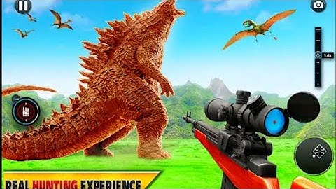 Real dinosaur hunting zoo hunter games and Jungle hunter 3d hunting games - android Gameplay