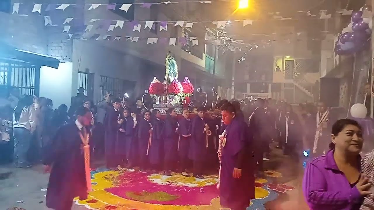 Primer Recorrido Procesiónal de señor de los milagros de condevilla rama infantil-juvenil 2025