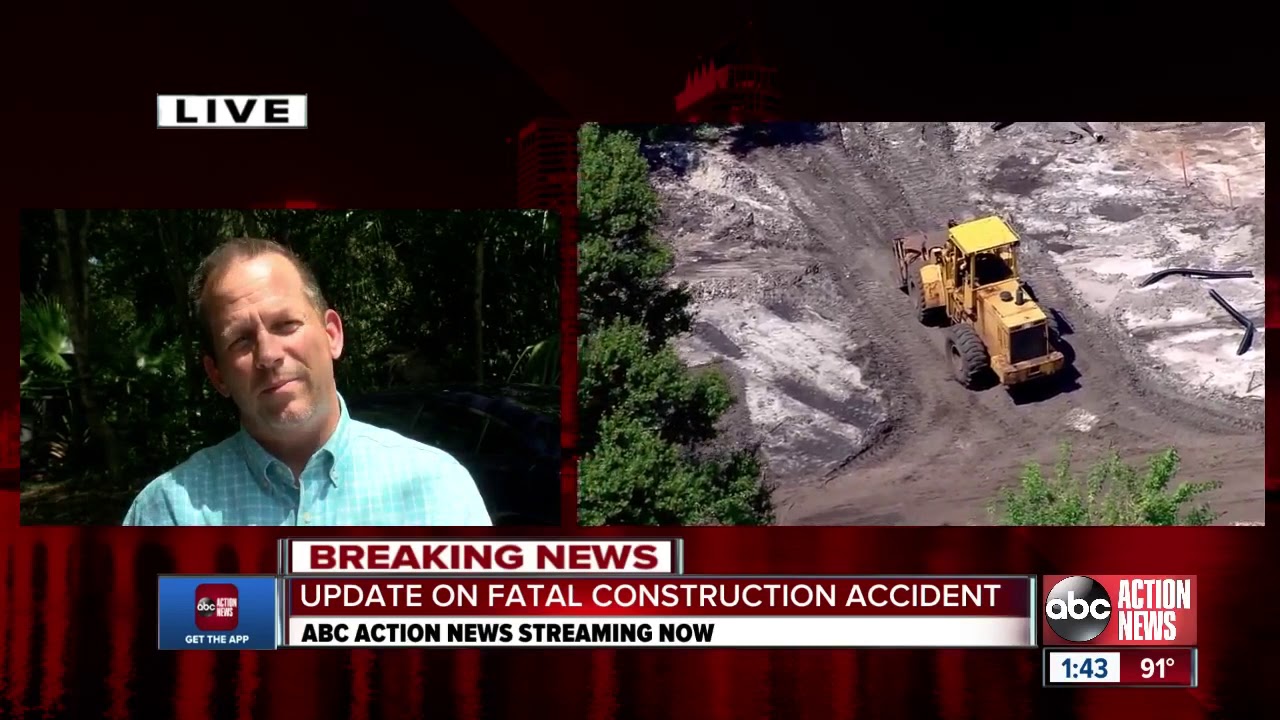 Construction worker killed after being struck by backhoe - YouTube