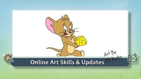 How to Draw Jerry in microsoft paint | Easy Cartoon Tutorial