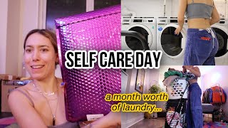 cleaning, facials, laundry, + more room decor! | self care vlog