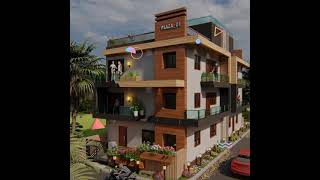 House Front Elevation Design By Kitchen Karigari #shorts #youtubeshorts #reel