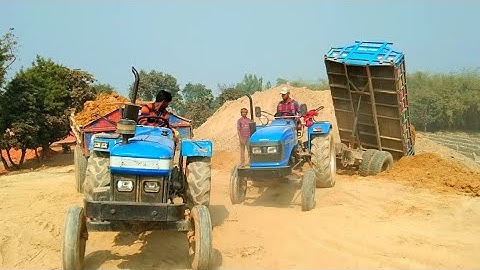Sonalika 750 DI | Sonalika 35 Rx DLX | Soil unloading on top hills | Digital unload facility tractor