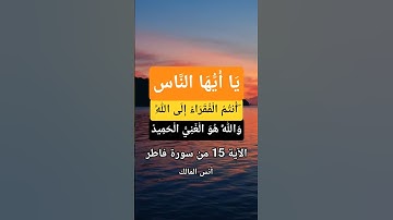 #أنس_المالك #الآية 15 من #سورة_فاطر