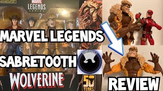 MARVEL LEGENDS SABRETOOTH WOLVERINE 50 YEARS ACTION FIGURE REVIEW COMPARED TO GI JOE TMNT MEZCO+MORE