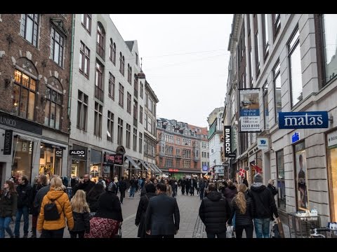 Strøget, a shopping street in Copenhagen, Denmark - YouTube