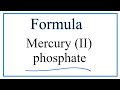 Phosphate Ion and Mercury Compounds