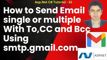 How to Send Email single or multiple With To,CC and Bcc Using smtp.gmail.com #aspdotnet #asp