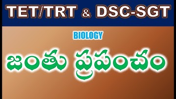 TET/DSC SGT Biology జంతు ప్రపంచం
