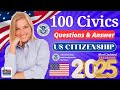 2025 random 100 civics questions and answers - U.S. citizenship test I N400 Interview #usa