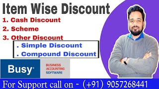 Item Wise Discount Configure In Busy. Compound Discount Enable & Use in Busy Accounting software. screenshot 3
